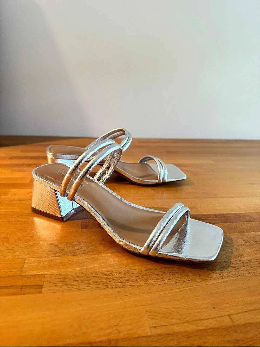 Call It Spring Silver Strappy Block Heel Sandals